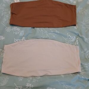 PINK Victoria's Secret Brown and Cream Bandeau Bras
